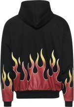 KARL KANI SMALL SIGNATURE FLAME OS HOODIE BLACK KM233-005-2 - Image 5