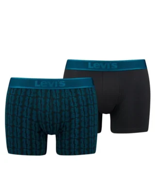 LEVIS MEN HOLOGRAM LOGO AOP BOXER BRIEF 2-PACK OCEAN DEPTHS 37149-0908 - LEVI'S