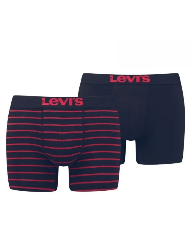 LEVIS MEN SOLID BASIC TRUNK 2-PACK RED BLACK 37149-0211 - LEVI'S
