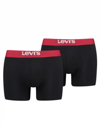 LEVIS MEN SOLID BASIC TRUNK 2-PACK BLACK RED 37149-0811 - LEVI'S