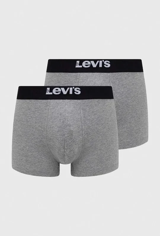 LEVIS MEN SOLID BASIC TRUNK 2-PACK MIDDLE GREY MELANGE 37149-0828 - LEVI'S