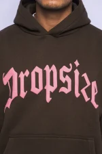 HEAVY OVERSIZE PUFFER PRINT HOODIE CHOCOLATE BROWN HOODIE - Image 2