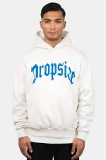 DROPSIZE HEAVY OVERSIZE PUFFER PRINT HOODIE WASHED WHITE