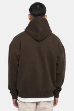 DROPSIZE HEAVY OVERSIZE V2 PUFFER PRINT HOODIE CHOCOLATE BROWN - Image 4