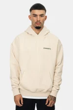 DROPSIZE HEAVY OVERSIZE CIRCLE HOODIE COCONUT MILK