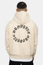 DROPSIZE HEAVY OVERSIZE CIRCLE HOODIE COCONUT MILK - Image 2