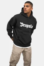 DROPSIZE HEAVY OVERSIZE FROTTEE EMBO HOODIE WASHED BLACK - Image 2
