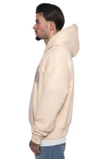 DROPSIZE HEAVY OVERSIZE PUFFER PRINT HOODIE NAVAJO BEIGE - Image 4