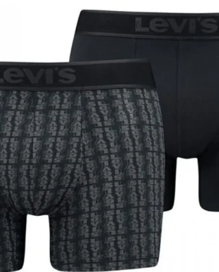 LEVIS MEN HOLOGRAM LOGO AOP BOXER BRIEF 2-PACK BLACK COMBO 37149-0890 - LEVI'S