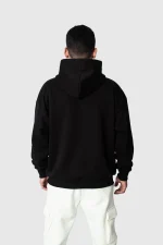 DROPSIZE HEAVY LOGO DESIGN HOODIE BLACK - Image 3