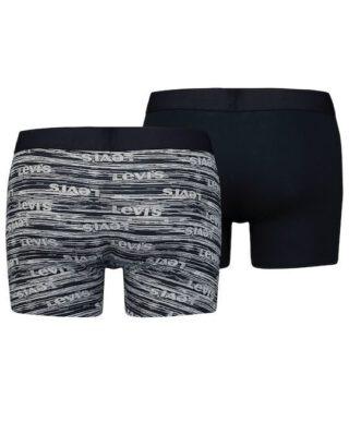 LEVIS MEN DISTORTED LOGO AOP BOXER BRIEF 2-PACK BLACK COMBO 37149-0907 - LEVI'S