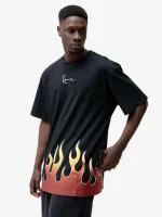 KARL KANI SMALL SIGNATURE FLAME TEE BLACK KM233-002-1 - Image 3