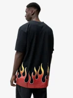 KARL KANI SMALL SIGNATURE FLAME TEE BLACK KM233-002-1 - Image 4