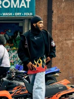 KARL KANI SMALL SIGNATURE FLAME TEE BLACK KM233-002-1 - Image 5