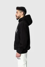 DROPSIZE HEAVY LOGO DESIGN HOODIE BLACK - Image 4