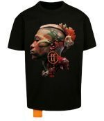 FORGOTTEN FACES WARRIOR OVERSIZE TEE BLACK FOF0109-00007