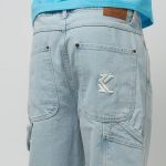 Karl Kani Retro Baggy Workwear Denim Bleached Blue KMI-PL063-090-12 - Image 7