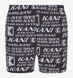 KARL KANI RETRO EMBRO SWIM SHORTS BLACK/WHITE KM241-055-1 - Image 3