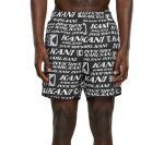 KARL KANI RETRO EMBRO SWIM SHORTS BLACK/WHITE KM241-055-1