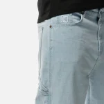 Karl Kani Retro Baggy Workwear Denim Bleached Blue KMI-PL063-090-12 - Image 4