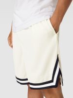 KARL KANI SMALL SIGNATURE ESSENTIAL MESH SHORTS OFF WHITE KM-PS011-003-06