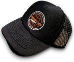 Hip Hop Shop Crew Globe Logo Trucker Cap Black