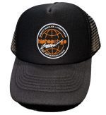 Hip Hop Shop Crew Globe Logo Trucker Cap Black - Image 2