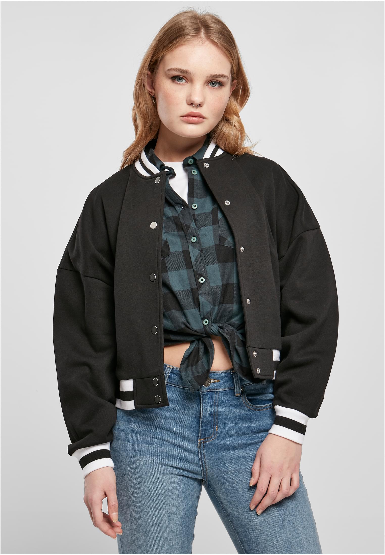 UrbanClassics Ladies Oversized College Sweat Jacket
