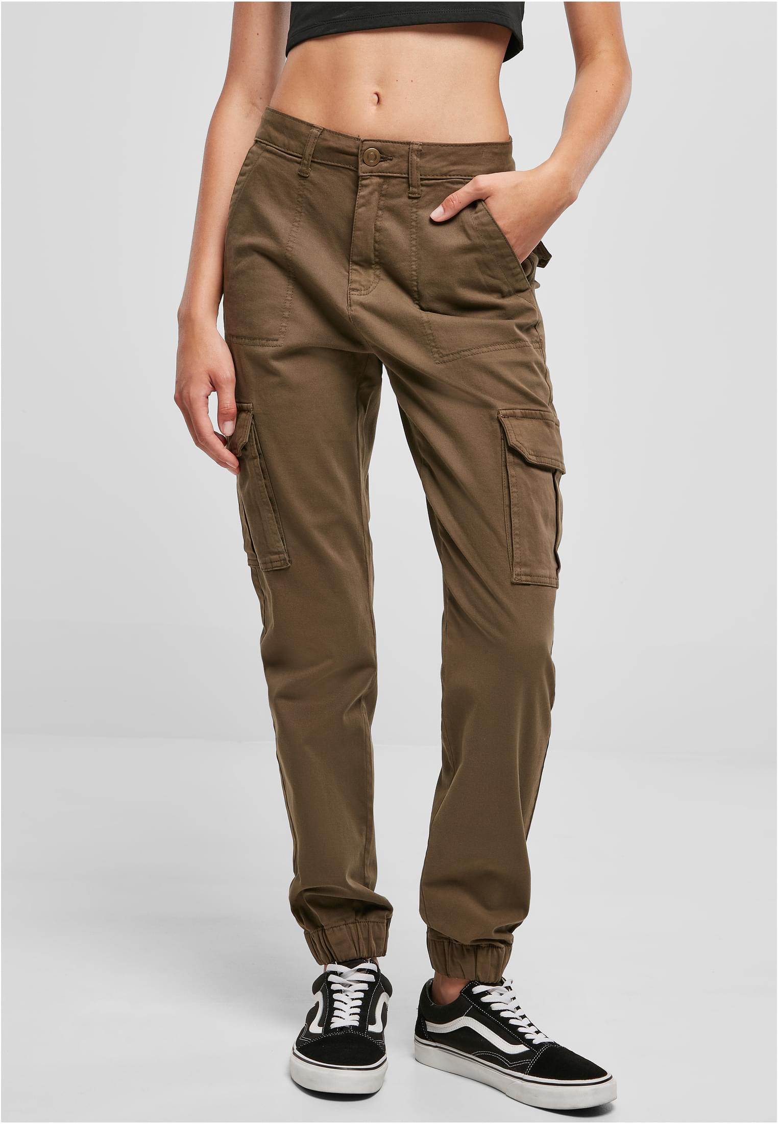 UrbanClassics Ladies Cotton Twill Utility Pants