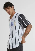 Karl Kani Serif Striped Block Baseball Shirt White/black Km241-040-1 - Image 3