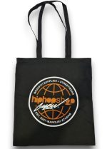 Hip Hop Shop Crew Globe Logo Tote Bag Black 39 x 42 cm