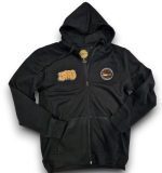 Hip Hop Shop Crew Globe Logo Zip Hoodie Black