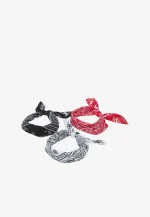 Karl Kani Signature Paisley Bandanas (3 Pack) black/white/red 50 x 50 cm KA242-014-1 - Image 4