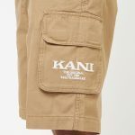 Karl Kani Retro Washed Cargo Shorts Sand Brown KM242-017-1 - Image 3