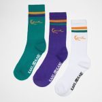 Karl Kani Signature Stripes (3 Pack) white/purple/petrol KA242-004-1 Size 43-46