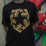 Tribal Sweyda Bevel T-star T-shirt Black TR3055-005 - Image 2