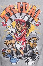 Tribal Origi Old School T-shirt Heather Grey TR3054-009 - Image 3
