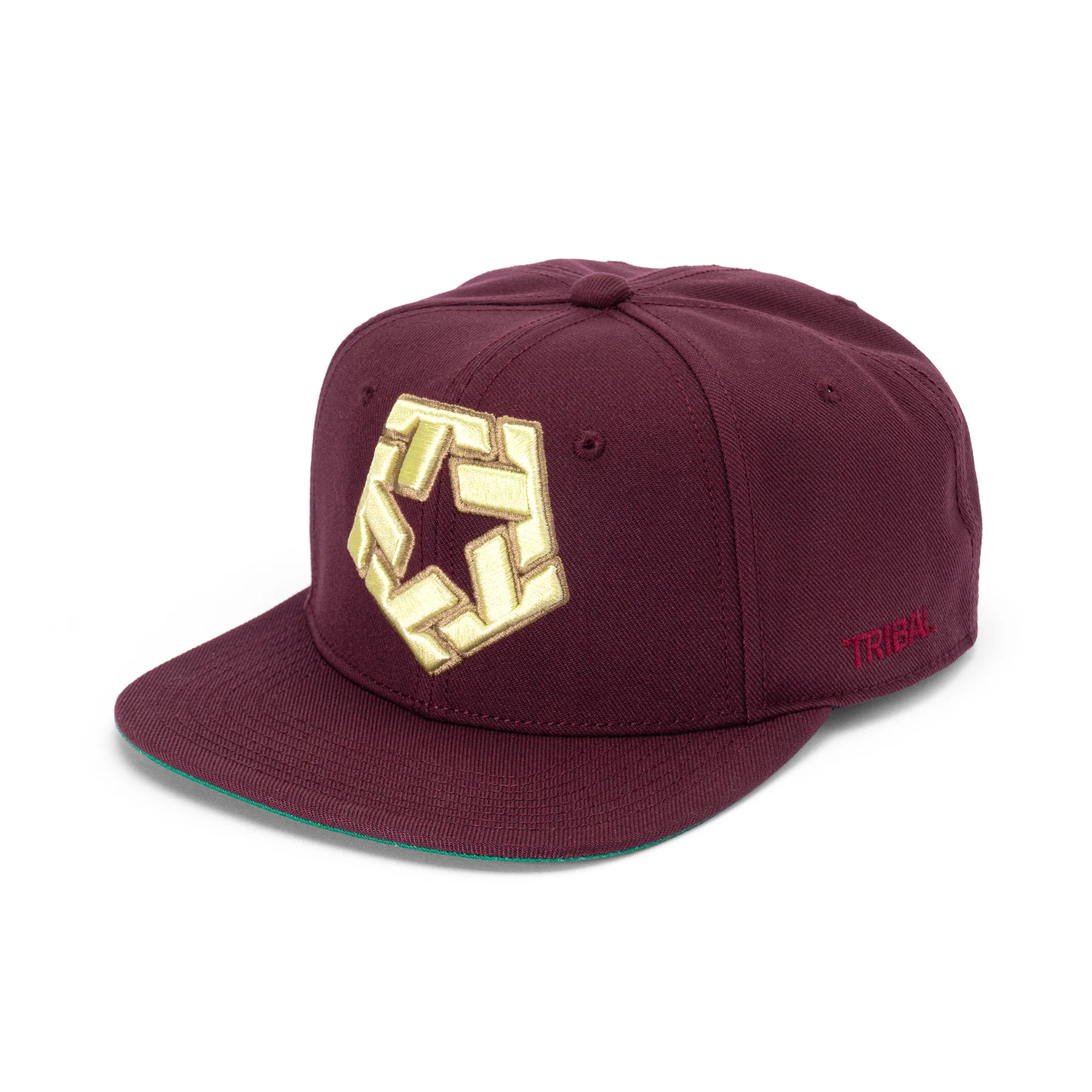 TR9519-Maroon-01 Tribal 3d T-star Snapback Cap Morroco Maroon TR9519-073 - Image 1