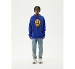 Sprayground Fire Money Chest Patch Hoodie Pullover Royal Blue SG973779 - Image 3
