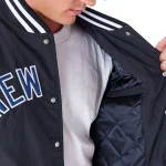 New York Yankees MLB Wordmark Black Bomber Jacket 60564762 - Image 3
