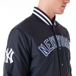 New York Yankees MLB Wordmark Black Bomber Jacket 60564762 - Image 2