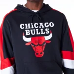 New Era Chicago Bulls Colour Block Black Pullover Hoodie 60564802 - Image 3