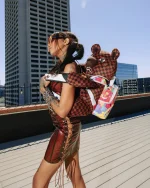 Sprayground Backpack Bear Wearing Backpack B6312 25" x 7" x 12" - Image 2