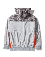 Sprayground Sg Print Block Zip Front Hoodie W/ Pop Contrast Silver SG8634SV - Image 3