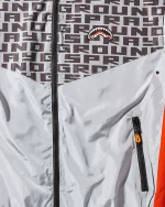 Sprayground Sg Print Block Zip Front Hoodie W/ Pop Contrast Silver SG8634SV - Image 2