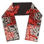 Santa Cruz Handled Scarf Black/Red/White SCA-ACC-0243 324 60" x 8" - Image 2