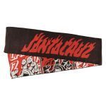 Santa Cruz Handled Scarf Black/Red/White SCA-ACC-0243 324 60" x 8" - Image 3