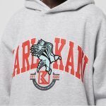 Karl Kani OG Eagle Print OS Hoodie grey melange/red KM243-017-2 - Image 2