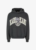 Karl Kani Og Eagle Print Os Hoodie Anthracite/light Sand Black KM243-017-1 - Image 8