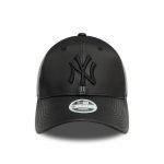 New Era New York Yankees Faux Leather Womens Black 9FORTY Adjustable Cap 60364301 - Image 4